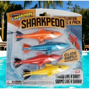 New Sharkpedo Underwater Shark Gliders Swimming Pool Water Toys Fish Dive 4 pk
